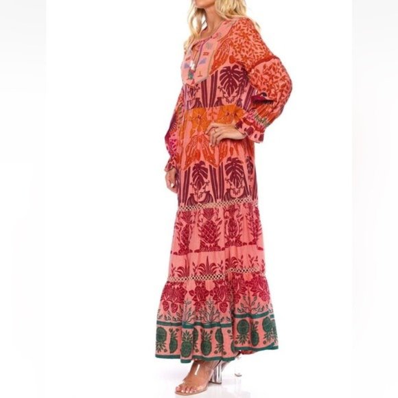 FARM RIO Ainika Print Macaws Maxi Dress - Picture 3 of 3